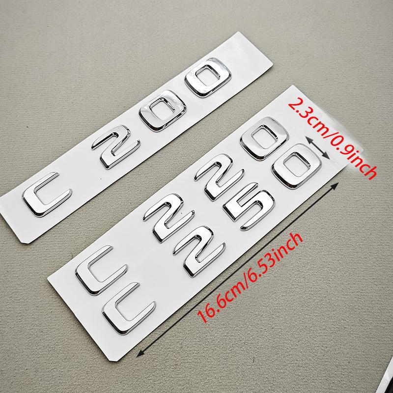 For Mercedes Benz C Class C200 C220 C300 W204 W205 W206 Trunk Emblem Badge Logo Car Styling Sticker Glossy Matte Black Chrome
