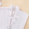 Ladies Elegant Pleated Lace Fake Collar, Deep V-Shaped Fake Collar with Decorative Collar, Temperament Fake Collar