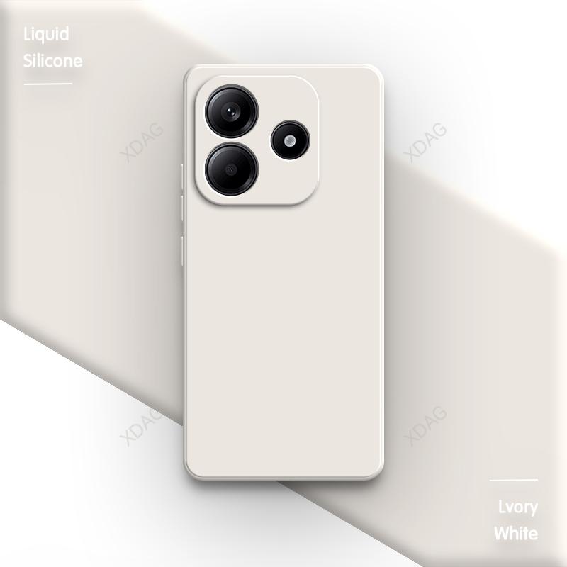Liquid Silicone Phone Case for Redmi Note 14 Pro Plus Pro+ 14S Note14 14Pro 4G 5G Original Soft Back Cover Classic Shell Housing