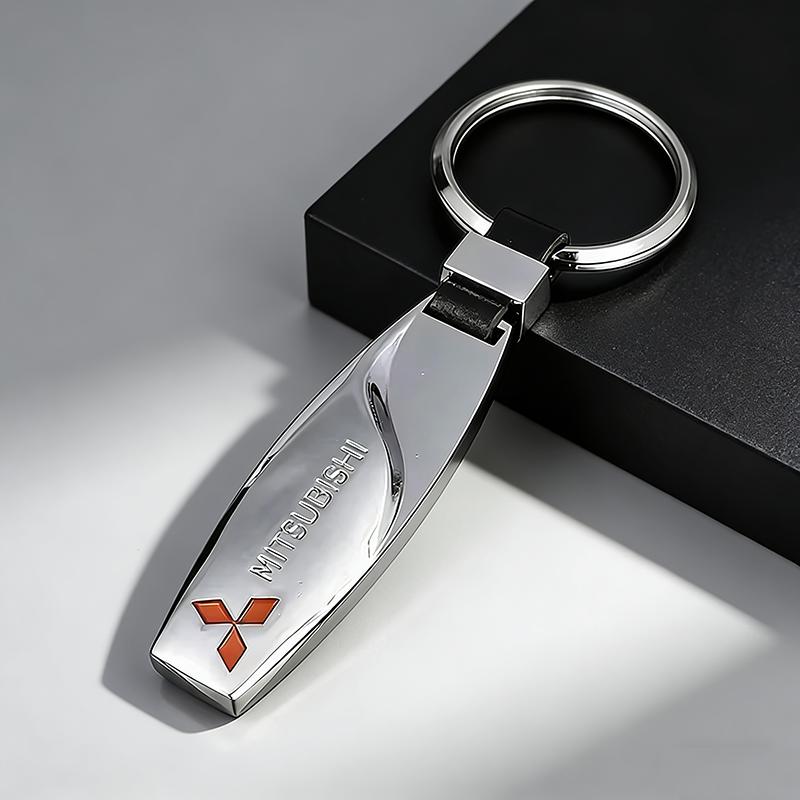 Alloy Car Keychain Holder Key Rings Pendant Decoration for Mitsubishi Mercedes Benz Emblem