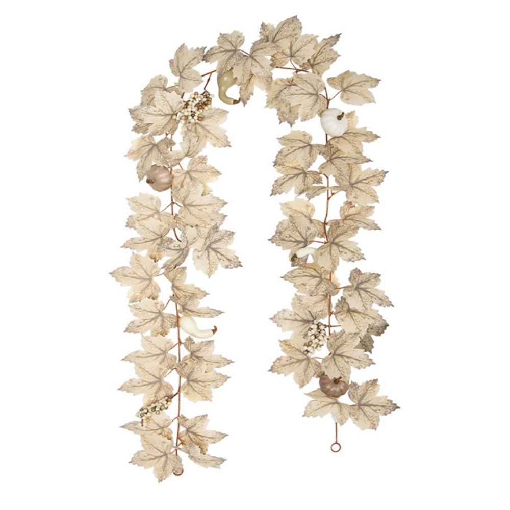 Realistic Artificial Maple Leaf Vine Artificial Flowers Garland Hanging Plants  Garden Decor