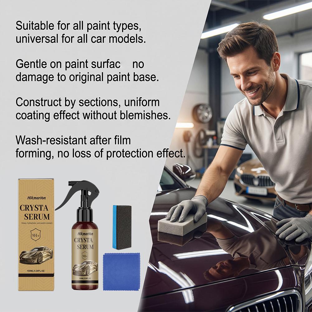 9H+ Car Ceramic Coating 100ml Liquid Nano Crystal Serum Polishing Wax Anti-corrosion Waterproof Auto Detailing Paint Protection