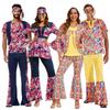 Koppels 70s 80s Hippie Disco Kostuums Vrouwen Mannen Boheems Tribaal Retro Rock Cosplay Outfits Carnaval Halloween Feest Podium Perf