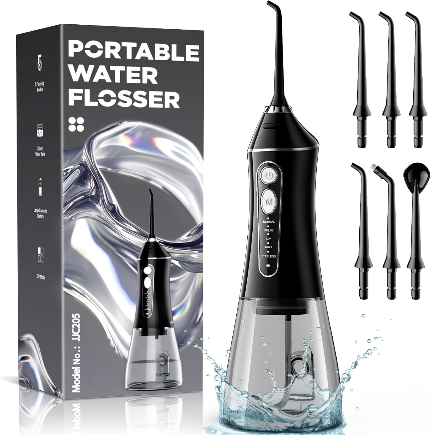 Teeth Cleaning and Flossing, 5 Modes Rechargeable Cordless Oral Water Tank Teeth Cleaner, United States