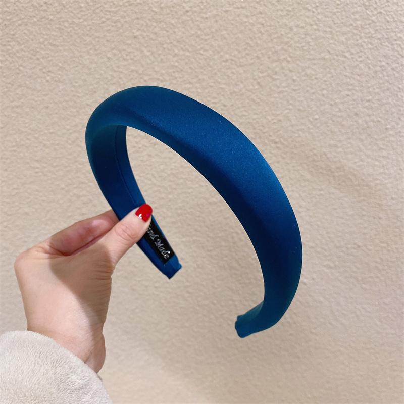 Minimalist Women Headbands Satin Cloth Sponge Padded Hairbands for Lady Girls Casual Shopping Travel Hair Hoop Accessories