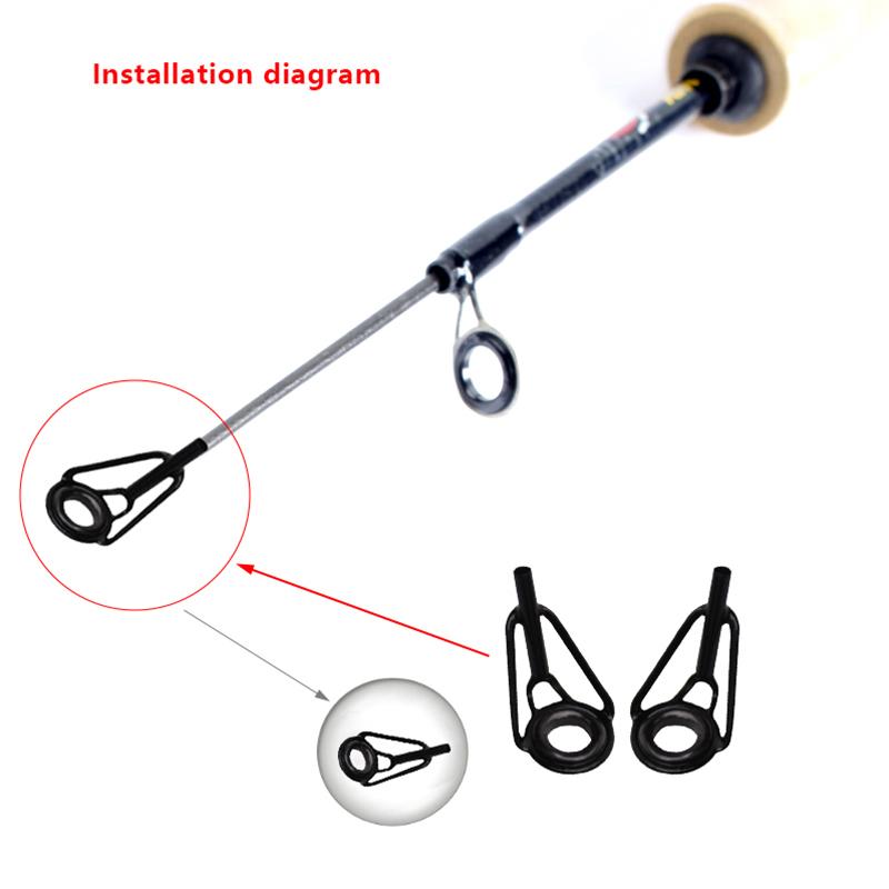Stainless Steel Top Guides for Fishing Rods, 8pcs Set with Porcelain Rings, Perfect for DIY Repairs and Fishing Tackle Pesca