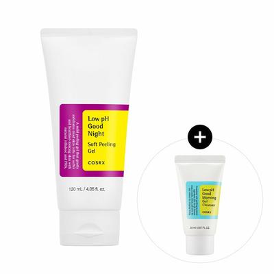 Niskie pH Good Night Soft Peeling Gel 120mL Zestaw Specjalny (+Poranny żel oczyszczający 20ml)