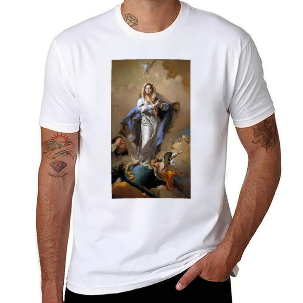 The Immaculate Conception By Giovanni Battista Tiepolo Tshirt Plus Size Basic Short Sleeve Top