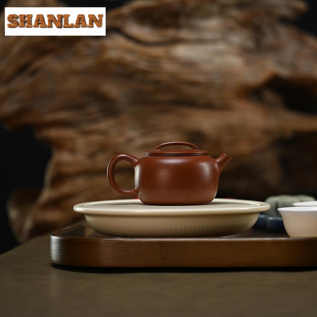 120ml Exquisite Yixing Purple Clay Teapots Handmade Large Caliber Pot Raw Ore Zhu Mud Kettle Zisha Tea Set Ornaments Collection