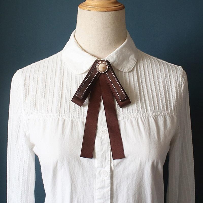 Stylový stužkový límec Motýlek Elegantní ozdoba košile pro módní dámské halenky