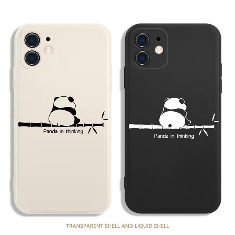 Funny Cute China Panda Clear Phone Case For iPhone16 15 14 13 12 11 Pro MAX Shockproof Covers