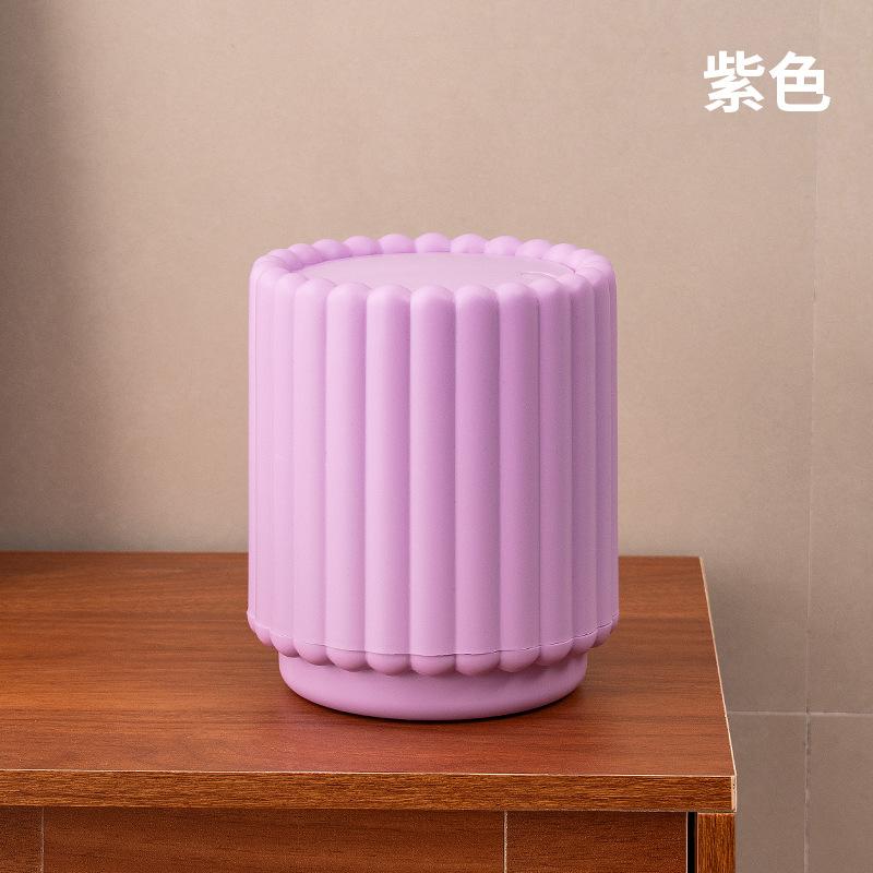 Press-type Wastebasket Household Large Opening Press Open Lid Trash Bin Office Desk Trash Can Desktop Storage Cleaning Trash Can