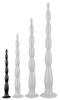 Scale Beads Dildo S 30 X 3cm Black - DarkSil - SILICONE DILDO