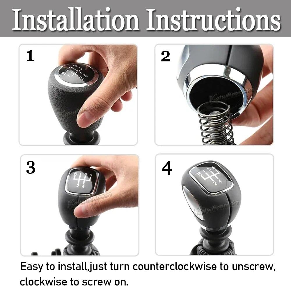 Für Chevrolet Chevy Cruze 2009-2015 Auto 5/6 Gang Schaltgetriebe Schalthebelknauf Kopf Kugel Hebel Schalthebel