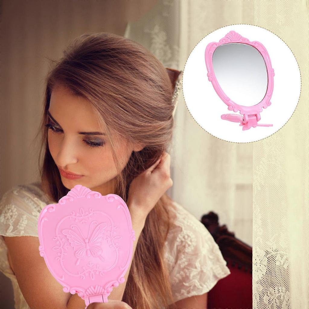 Makeup Mirror Handheld Mirror for Cosmetic Use 2Pcs Foldable Portable Design
