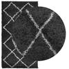 VidaXL Tapis Shaggy à Poils Longs, Moquette de Sol, Tapis de Zone, Carpette de Salon Salle de Séjour Chambre, Moderne, Noir 375404