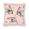 Atomic Boomerangs Lunar Pink Square Pillowcase Polyester Linen Velvet Pattern Decorative Throw Pillow Home Cushion Cover