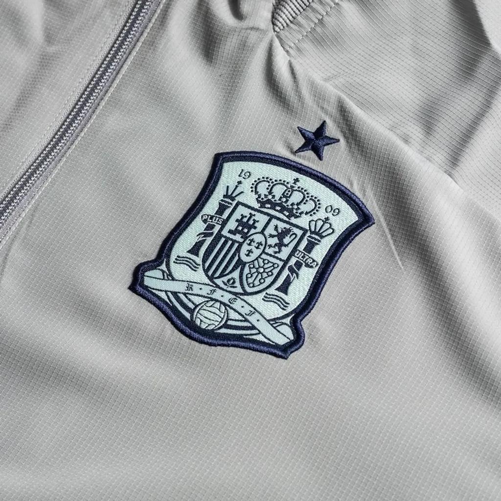 Adidas Spain National Team Soft Moisture-Wicking Striped High-Collar Jacket Men Jacket Gray FI6273