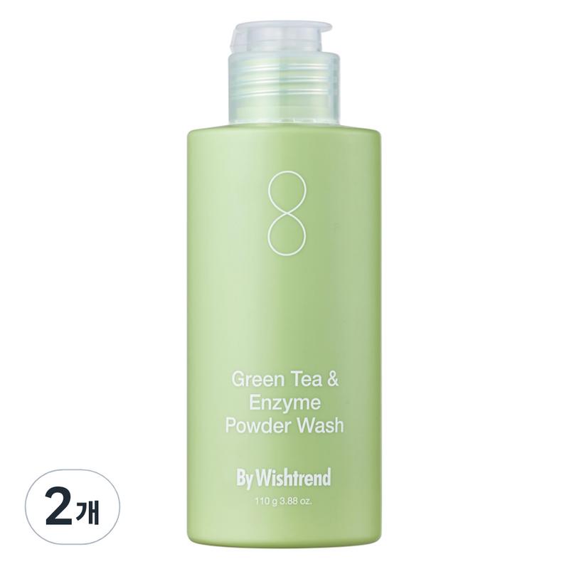 By Wish Trend Green Tea N Enzyme Powder Wash, 110g, 2 Pcs