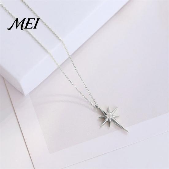 Elegant Star Charm Mini Eight-Pointed Necklace for Women, Rhinestone Gold Pendant Necklace, Chain Statement Jewelry Gift Her