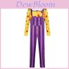 Toy Story Chuckles The Clown Cosplay Costume With Long Sleeve Top And Overalls For Halloween Dress Up