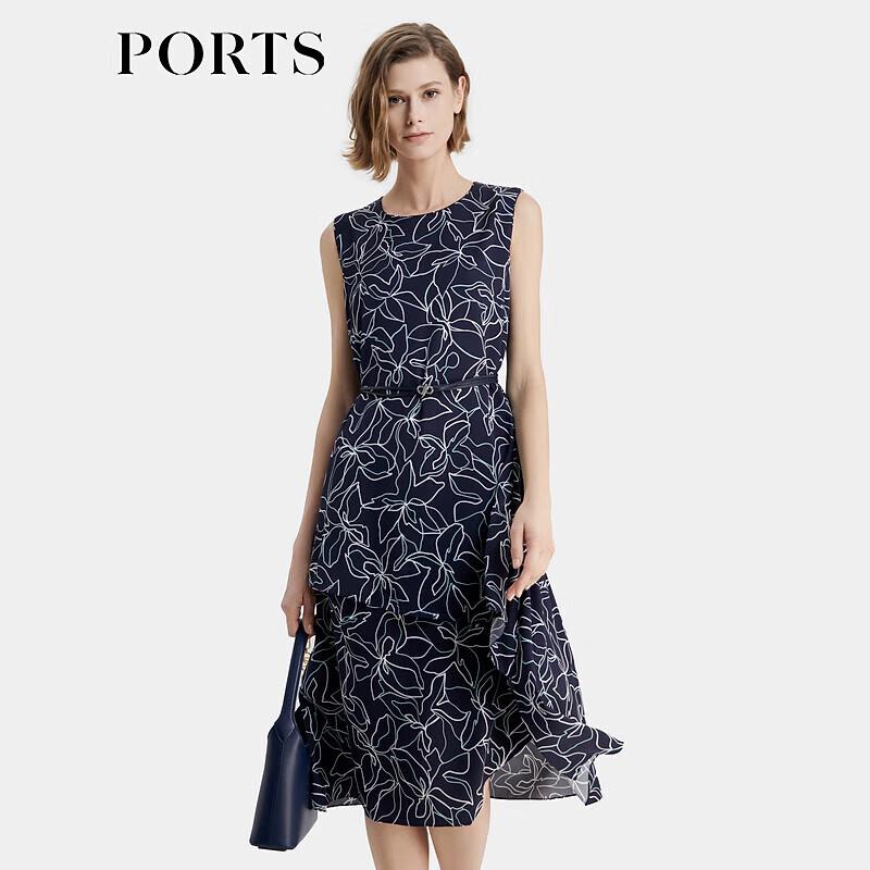 

PORTS Summer Printed Sleeveless Commuter Dress LP8D223RPT115 M (US 6)