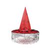 Light-Up Spiderweb Witch Hat Halloween Decoration