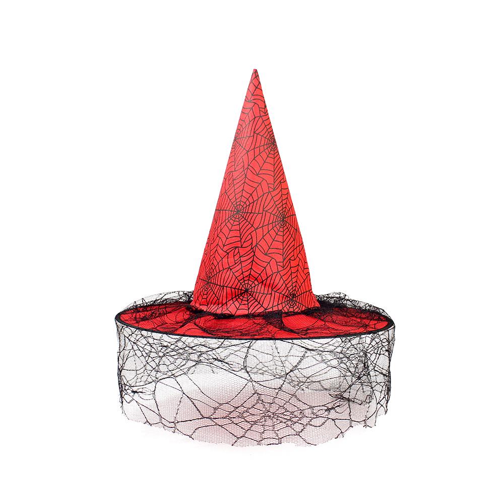 Light-Up Spiderweb Witch Hat Halloween Decoration