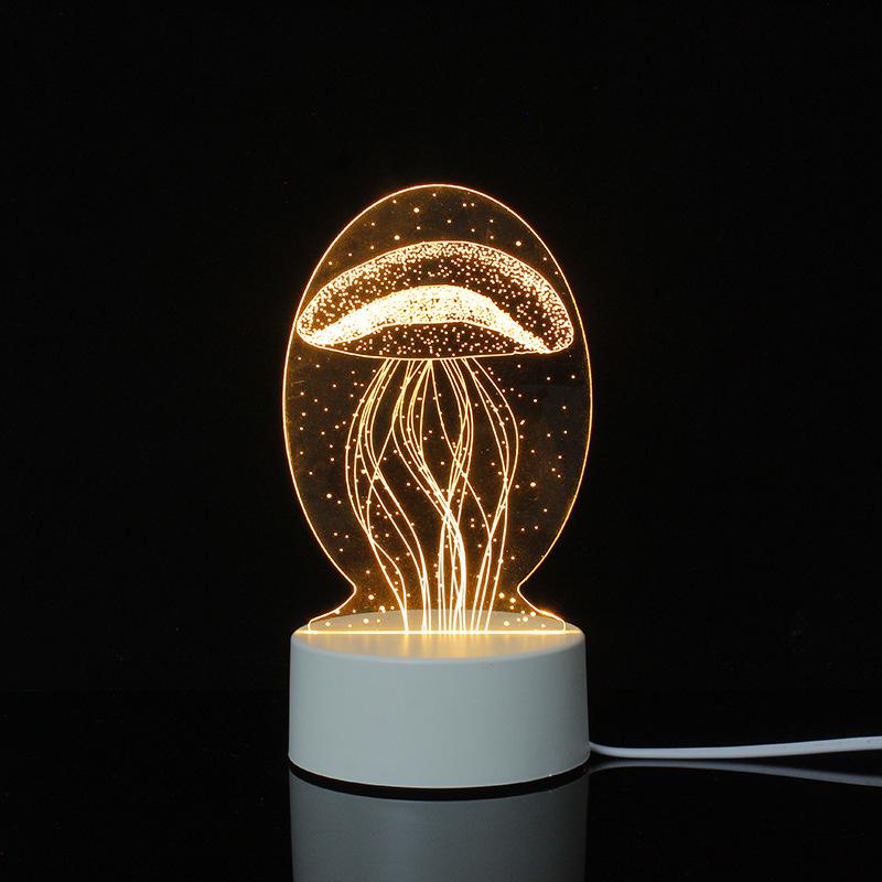 3D Cartoon Night Light: Custom Acrylic Bedside Lamp for Atmosphere & Gifts