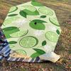 1PC Lime Flower Automatic Open/Close Umbrella with Windproof, 8-Rib Sturdy Canopy, Durable Ribs, Fashionable Design1299A