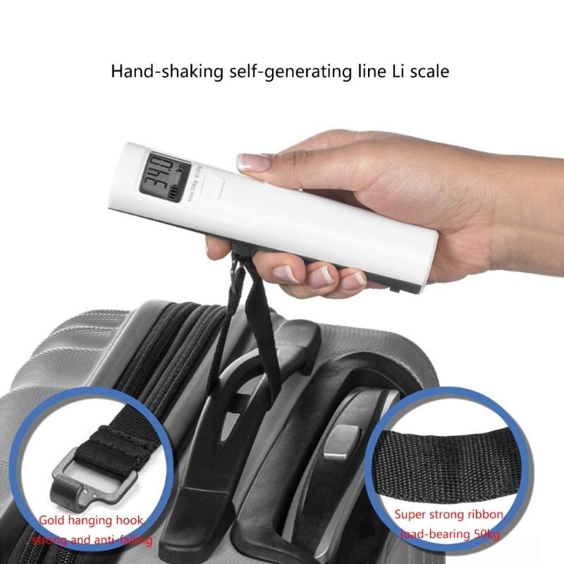 Portable Digital Luggage Weight Scale, 50kg/110lb Hangings Luggage Weight Scale Not Need Battery Electronics Scale