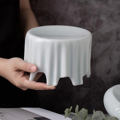 Ceramic Round Table Creative Hotel Restaurant Fruit Sushi Plate Wedding Party Cake Dessert Display Plate Home Kitchen Tableware