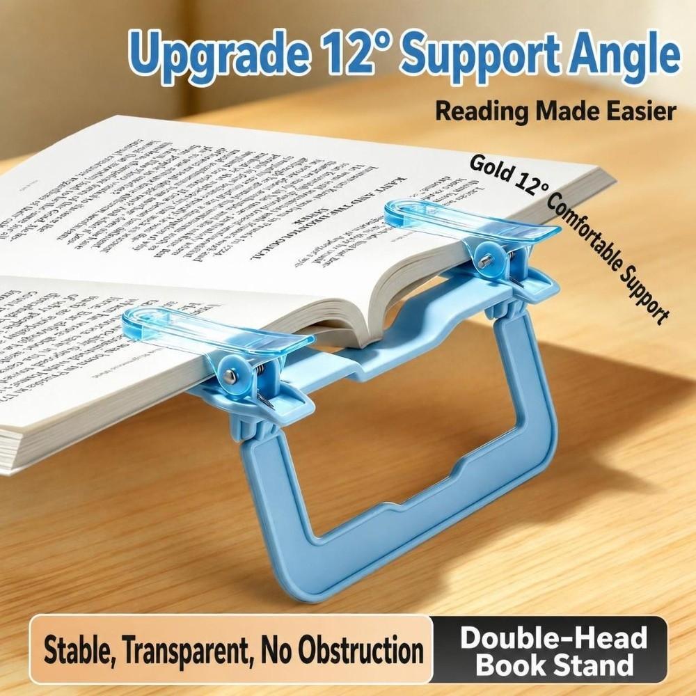 Foldable Book Clip Stand Double Head Reading Book Holder  for Student Learning Tools