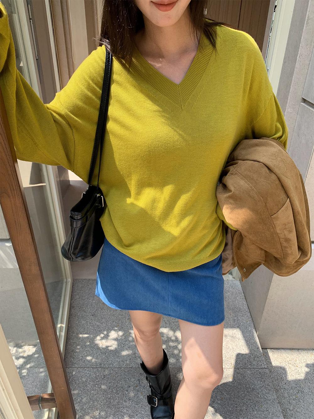 Yuyi 2025 Retro Corduroy A-line Skirt - Women s Autumn/Winter Casual Niche Style (m3798) S синий