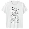 Fall For Jesus He Never Leaves Autumn Faith Men Womens Graphic Tee Unisex T-Shirt