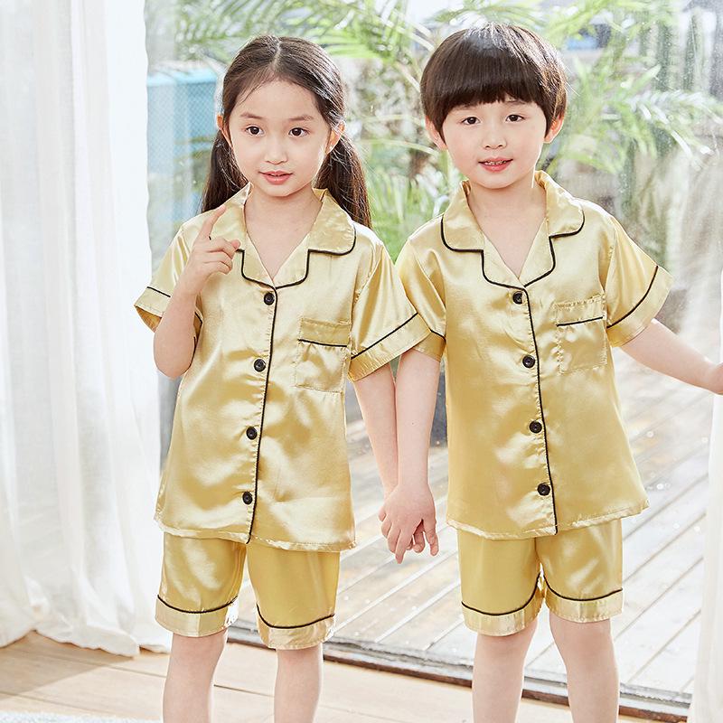 

Детский пижамный комплект весна/лето 2021 - с коротким рукавом и шортами для мальчиков и девочек Size 10