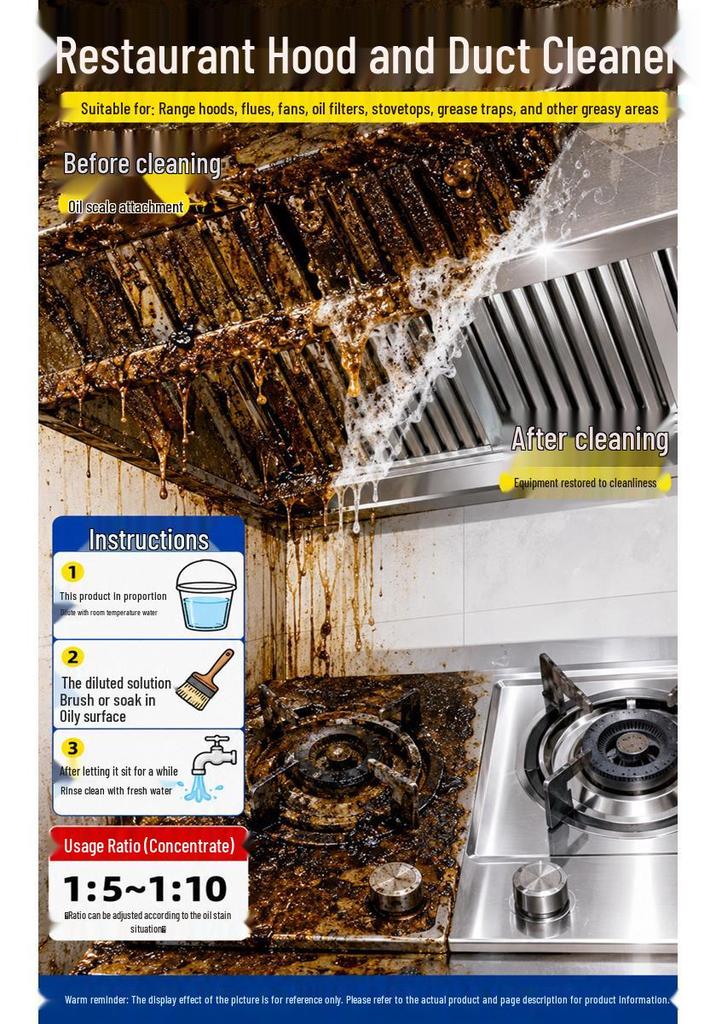 Heavy Duty Kitchen Countertop & Stove Oil Stain Cleaner