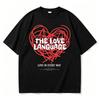 The Love Language Heart Graphic T?Shirt Red White Minimal Streetwear Black Overs