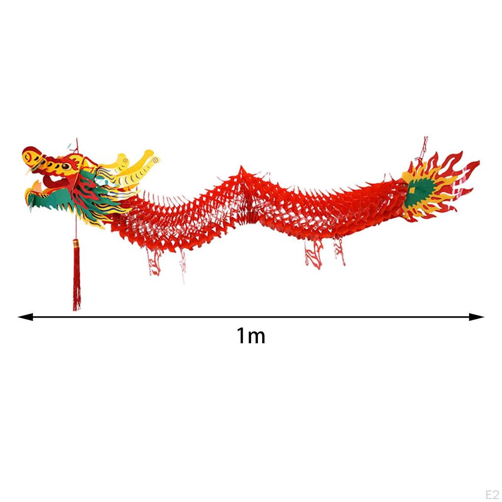 3D Chinese Year Paper Dragon Garland Hanging Decoration Restaurant