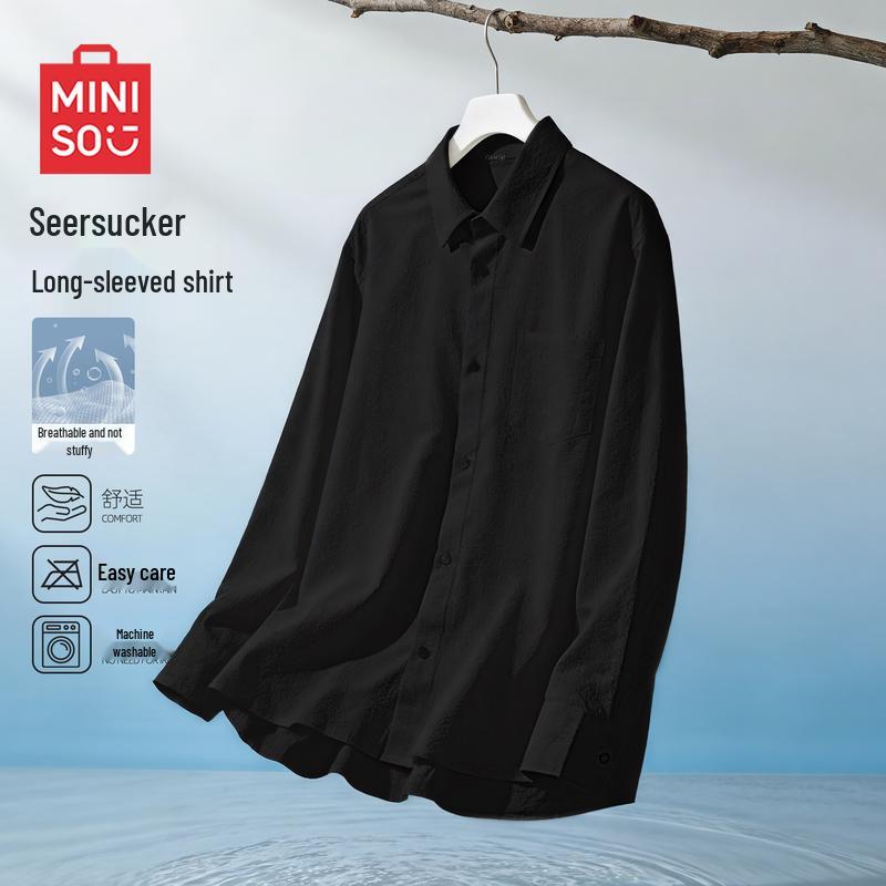 

MINISO Мужская повседневная рубашка в американском ретро стиле, свободного кроя M