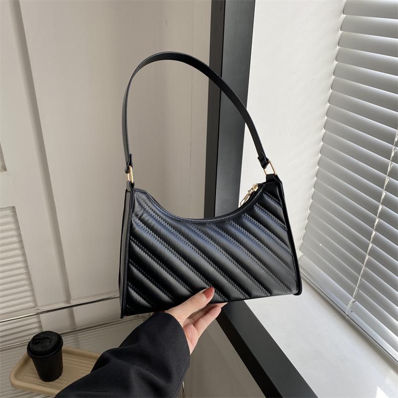 Women'S Bag Fashion Small Square Bag Niche Embossed Shoulder Bag Trend Versatile Underarm Bag Tide