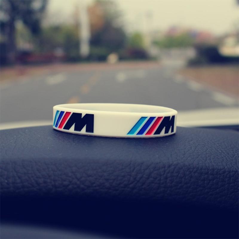 Car Stickers BMW M-series Badge Bracelet Sports Men Women Rubber Hand Chain For BMW G30 G32 G01 G02 G05 G06 G07 G26 G23 G22 F40