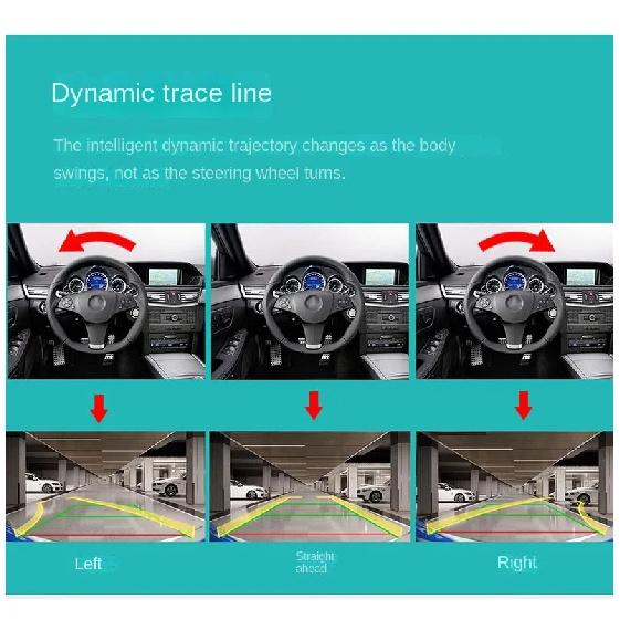 AHD720/1080P dynamic trajectory of car-mounted Phnom Penh reversing camera fisheye HD trajectory of reversing rearview camera.