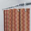 Retro Shower Curtain Wave Pattern Decorative Bath Liner For Modern Bathroom