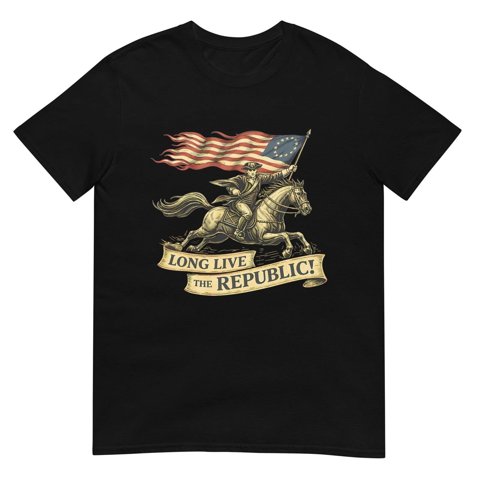 Minuteman Long Live The Republic USA 1776 2026 4th of July T-Shirt S