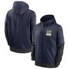 Mens Zip-Up Hooded Sweatshirt NFL Football Team Print Athletic Casual Wear