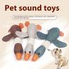 Sevimli Isırmaya Dayanıklı Oynanabilir Çiğneme Gıcırtılı Sesli Oyuncaklar Evcil Köpek için Öten Yaban Kazı