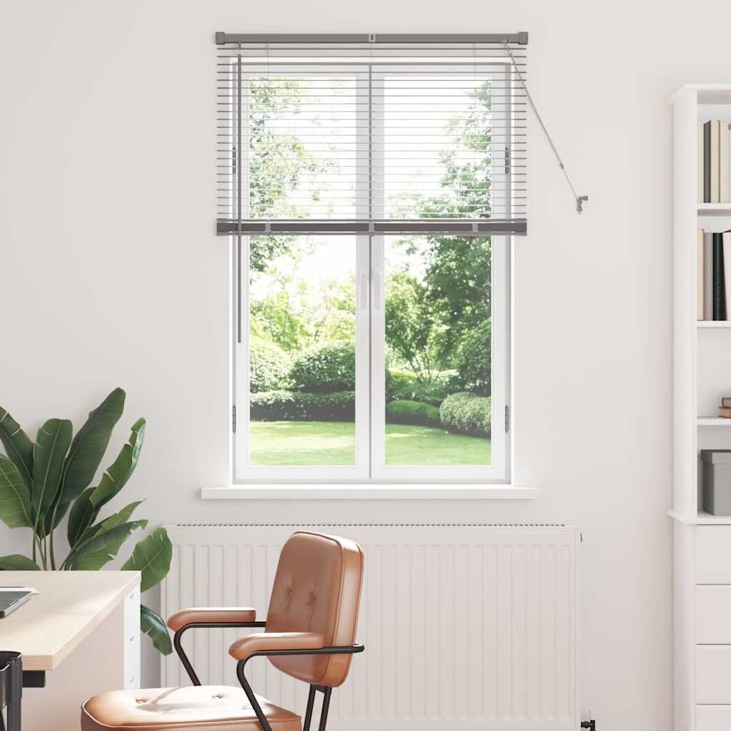 Aluminum Venetian Blinds Silver 130 x 90 cm