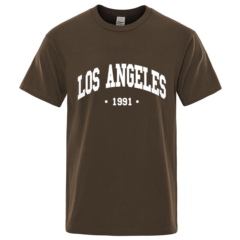 Cotton 1991 Usa City Letter Print Clothes Men Oversize Breathable T Shirt Summer Sweat Luxury T-Shirt Cotton Goth Tee Shirt