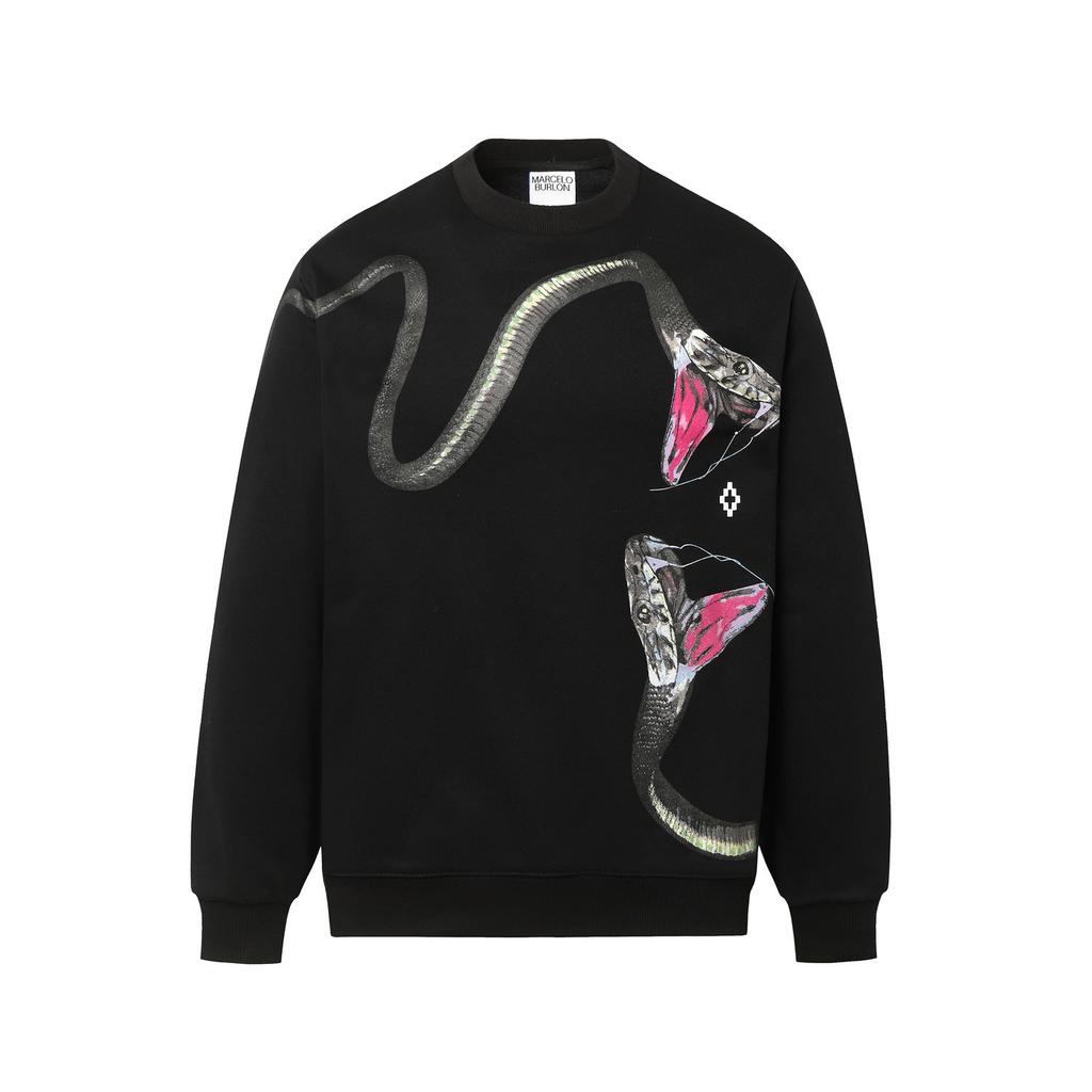 Sudadera MB Color Pluma Alas Fantasma Marcelo Marca de Moda Año de la Serpiente Relámpago Sudadera con Capucha para Pareja